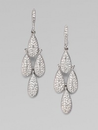 EXCLUSIVELY AT SAKS.COM. Four shimmering teardrops set with crystals, graphically arranged.Crystal Rhodium plated Drop, about 2 Post-and-hinge back Imported