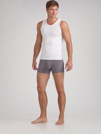 An essential underlayer or workout separate with an exclusive design that builds in physiotherapy taping techniques to gently pull the shoulders back and promote optimal alignment. Seamless stitching and targeted mesh provides a breathable, second skin fit. Polyester/nylon/spandex; machine wash Imported