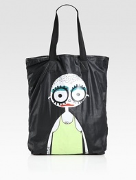 A clever nylon shopper featuring Marc's signature illustration, ideal for stowwing away in your suitcase, tote or briefcase.Top handlesOpen topPolyester17W X 17¼HImported
