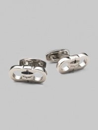 Palladio signature links in lush silver finish. About ¾ Made in Italy