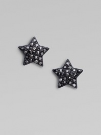 Dazzle in this charming star-shaped style. Argento plated brassGlass stonesSize, about ¼Bolt clutch backImported 