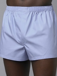 EXCLUSIVELY OURS. Soft, mercerized cotton with a trim, comfortable fit. Elastic waistband Machine wash Imported