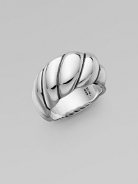 From the Sculpted Cable Collection. A classic design of textural sterling silver.Sterling silver Width, about ½ Imported