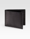 Sleek, slim design rendered in stamped calfskin leather.One billfold compartmentSix credit card slots4½ x 3¼Made in Italy