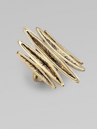 EXCLUSIVELY AT SAKS.COM. A graduated pike design creates a piece that stands out in a crowd. Goldtone brassWidth, about .78Imported