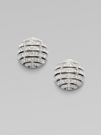 EXCLUSIVELY AT SAKS. Raised domes of pavé crystals lend subtle sparkle to every look.Crystal Rhodium plating Diameter, about ½ Post and clutch backs Imported