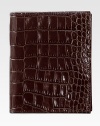 Crafted of crocodile-embossed Italian calfskin, it includes 5 credit card slots and passport compartment. 4½ X 5½ Made in USAFOR PERSONALIZATIONSelect a color and quantity, then scroll down and click on PERSONALIZE & ADD TO BAG to choose and preview your personalization options. Please allow 2 to 3 weeks for delivery.