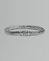 Sterling silver large oval chain bracelet. Spring clasp 8½ long Handmade in Bali