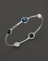 Stations of onyx, indigo and mother-of-pearl set in sterling silver. From the Midnight Wonderland Collection by Ippolita.