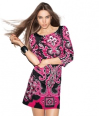 A paisley-printed confection, this jersey dress from INC adds pretty pop to your day or nighttime look!