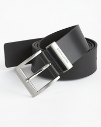 40 mm leather belt with buckle.