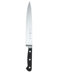 Henckels International Premier Classic knives have high-carbon, stainless steel blades for perfect balance and long life. This slicing and carving knife has a triple-riveted ironwood handle and a balanced, fully visible tang. An ideal knife to add to your fine cutlery collection.