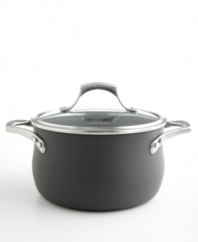 A good, hearty soup should stick to your ribs, but not to your cookware. The Calphalon Unison soup pot features the exclusive Slide nonstick cooking surface, providing even heating and revolutionary release for exceptional results. Lifetime warranty.