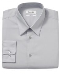 With a smooth finish and expert tailoring, this Calvin Klein shirt looks as good as it feels.