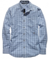 Cool it this weekend with this casual, yet classic checked shirt from Sean John.