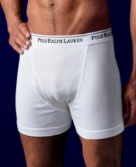 Break out the basics. This three pack of boxer briefs from Polo Ralph Lauren shows there's strength in numbers.