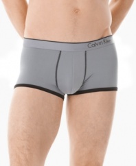 Move freely and with confidence. These low-rise microfiber trunks from Calvin Klein will get you through the day in style.