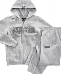 Perfect for lounging or any casual look, this hoodie from Akademiks add some ease to his everyday wardrobe.