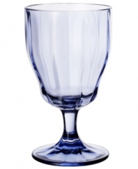 Stemware for every day, any occasion, the Farmhouse Touch goblet features a classic Villeroy & Boch design with a fluted bowl, elegant stem and tapered silhouette, all in cool blue crystal.