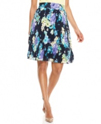 Flirty florals adorn this charming petite skirt from Charter Club. Accordion pleats add an extra feminine touch, too!