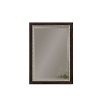 Accented with silverleaf trim, this wooden rim mirror is refined and unique.