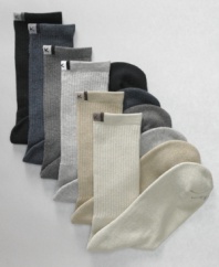 This convenient six-pack of solid Calvin Klein socks gives you a little something extra so you stay cushioned and comfortable with every step.