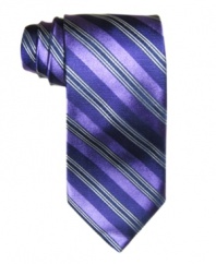 Let the stripes do the talking. This striped tie from Club Room will be a well-placed pattern in your wardrobe.