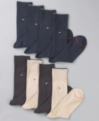 With a super-comfortable fabrication, these Tommy Hilfiger socks give you comfort where you need it most.
