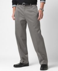 These khaki flat-front pants from Dockers prove comfort and professional polish can coexist.  If you loved the popular Original Khaki, the Classic Fit is your new update!