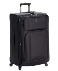 You're flying with the lightweight appeal and convenience of this case. Four 360-degree spinners respond to the simple flick of your wrist, while built-in organizational pockets and an add-a-bag strap let you add on more without feeling weighed down. Limited lifetime warranty. Qualifies for Rebate