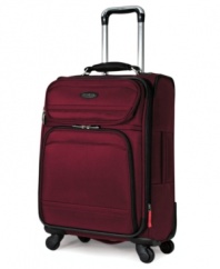As mobile as you are, the Samonsite spinner suitcase utilizes multi-direction wheels to make those tricky corners and padded top handles for ultimate comfort when carrying. 10-year limited warranty. Qualifies for Rebate