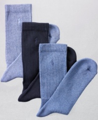 A sporty feel that meets the work-time standard, this soft, cushioned sock features an earthy washed finish.