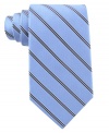 A fine stripe adds modern detail to this smooth silk tie from Nautica.
