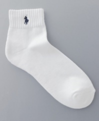 Round out your collection of staples with this six-pack collection of Polo Ralph Lauren socks.
