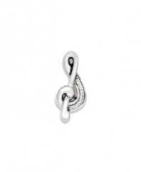 The graceful treble clef in sterling silver with cubic zirconia accents shows you're musically inclined. Donatella is a playful collection of charm bracelets and necklaces that can be personalized to suit your style! Available exclusively at Macy's.