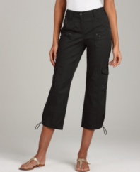 Style&co.'s petite cargos put a chic twist on a classic piece: the drawstring cords let you customize the look!