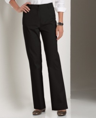 All the makings of a classic black pant from Jones New York Signature, in soft stretch cotton for a flattering fit.