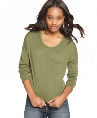 Fill your closet with versatile, brisk-weather basics like this crew neck sweater from Planet Gold!