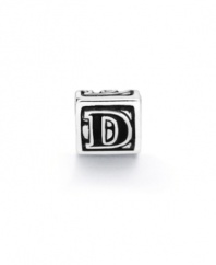 Add personalized decor with this sterling silver letter D. Donatella is a playful collection of charm bracelets and necklaces that can be personalized to suit your style! Available exclusively at Macy's.