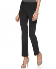 In a classic straight leg, these petite Alfani trousers are a wear-with-all wardrobe staple at an amazing price!