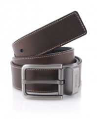 Wear it any way you like it. This Kenneth Cole Reaction belt is reversible for your convenience.