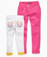 Jazzy jeans. Dress up her denim collection with these stylishly embellished jeans from Rocawear. (Clearance)