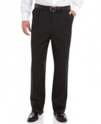 Always a classic, these black striped pants from Lauren by Ralph Lauren instantly sharpen your dress look.