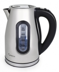 Different teas demand different temperatures to bring out the boldest flavor, and with this cordless kettle's 11 temperature settings and automatic keep warm feature, you can finally experience the world of teas at your own leisurely pace.  1-year limited warranty. Model 275.03.