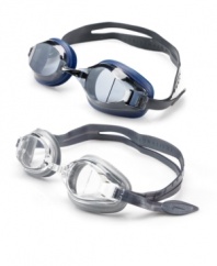 It's all about the eyes. Stay comfortable and see clearly when you're underwater with these goggles from Nike.