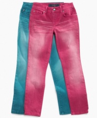 Keep it colorful. Skinny jeans from Jessica Simpson give her options beyond just the basic. (Clearance)