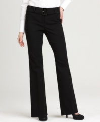 A pair of petite flared trousers elongate your legs like nothing else. This pair from Style&co. is a better basic!