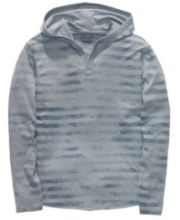The stripes have it. You'll always be in style with this pullover hoodie from Retrofit.