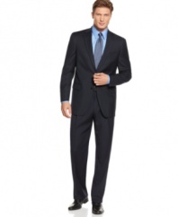 Whether you're going to work or someplace more special, this suit from Hart Shaffner & Marx makes sure you get there in style.