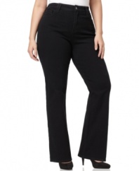 Not Your Daughter's Jeans' plus size boot cut jeans are super slimming, featuring a black wash and shaping panels.